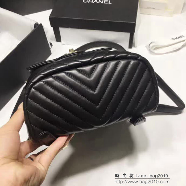 香奈兒CHANEL 原版複刻91122 V線背包Backpack 時尚雙肩包 DSC1328